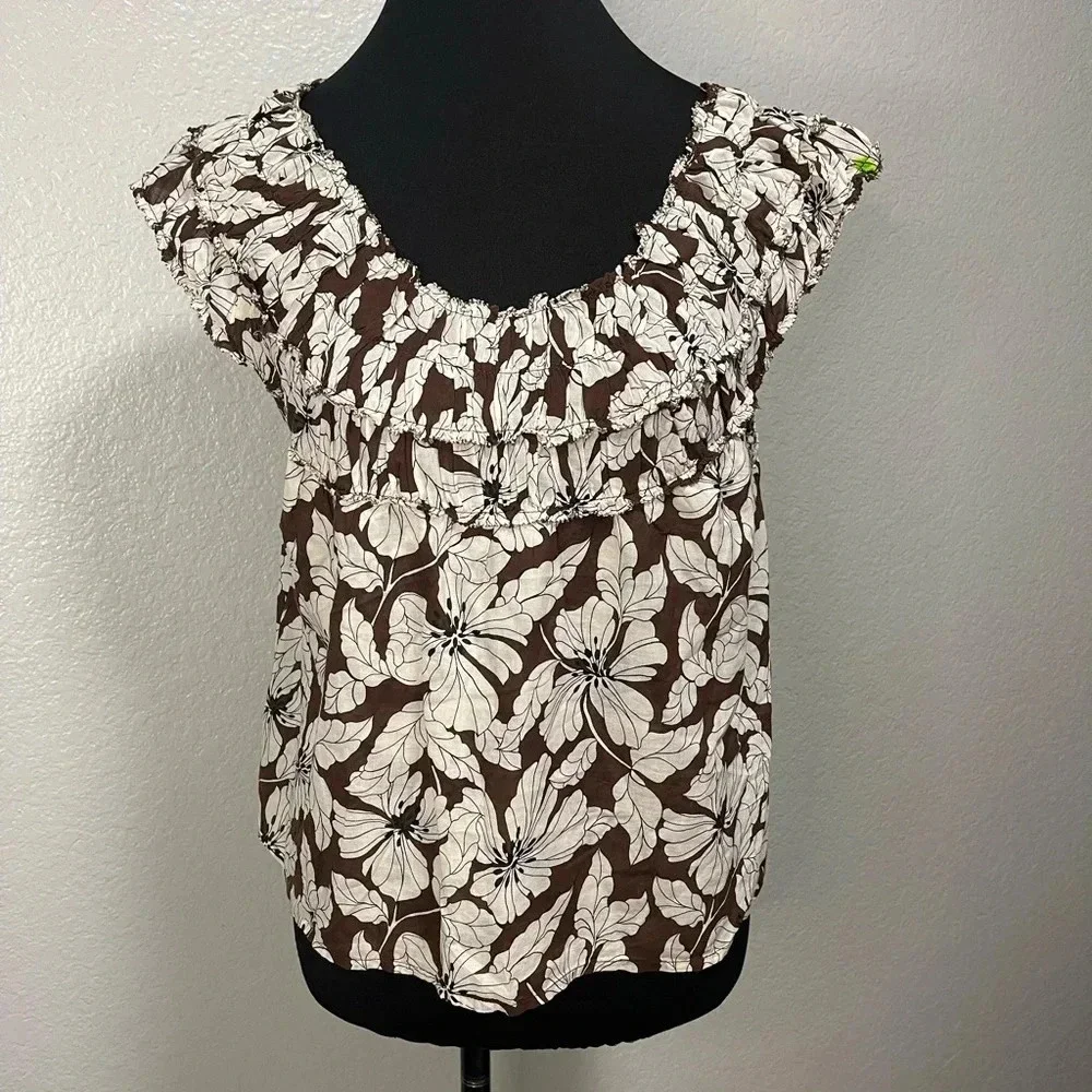 J.Crew Women’s Rosalie Top in Floral Cotton Voile SMALL